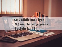 Acil Bildirim: Tiger Döviz Hacking gerekçesiyle kaçtı!