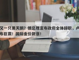 又一只黑天鹅？俄总理宣布政府全体辞职，卢布巨震！国际金价跳涨！